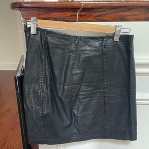 Black Leather Skirt Free People